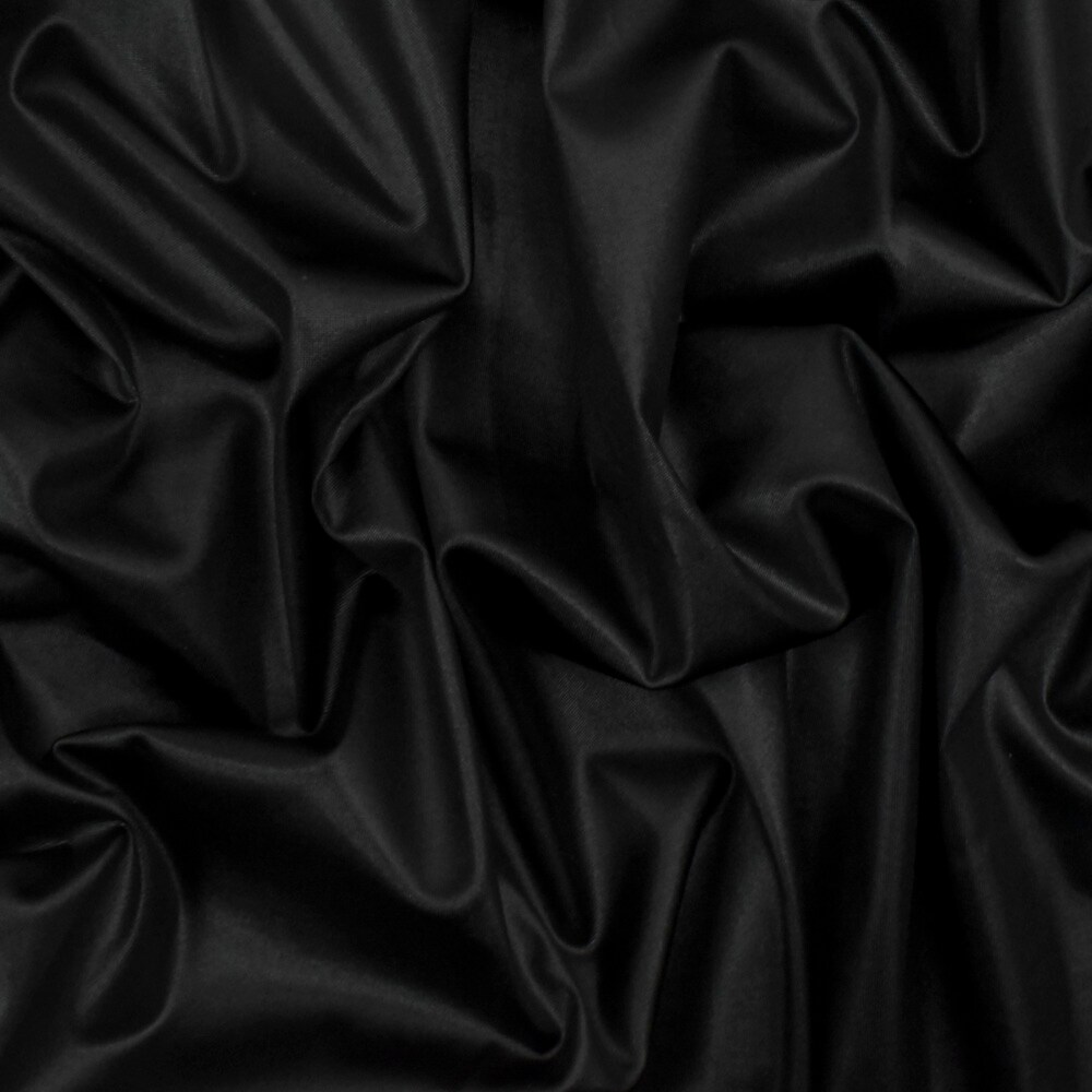 Glamour Black Solid Satin-like Activewear Stretch Jersey Knit Fabric By the Yard