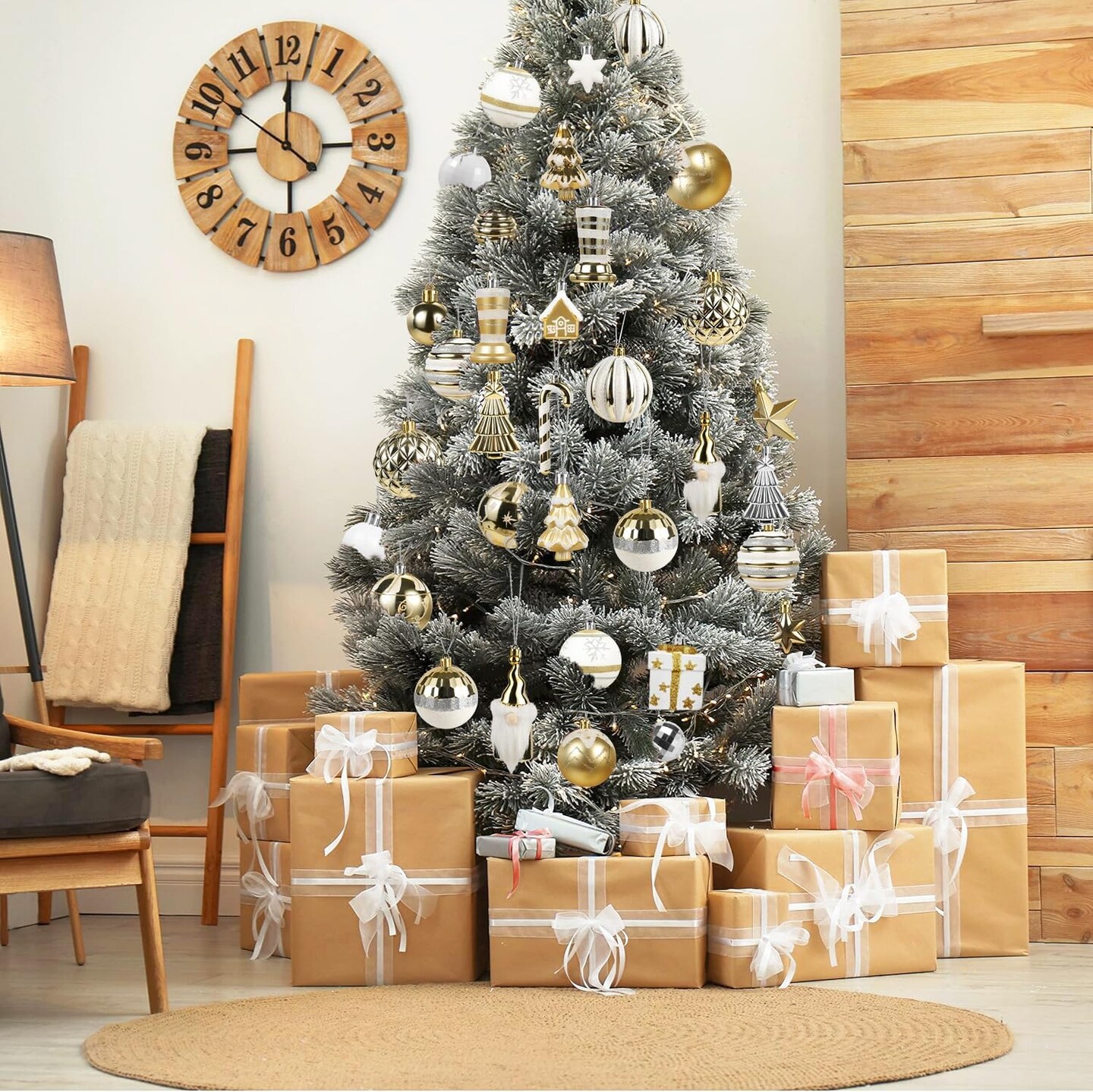 68 ct Christmas Ball Ornaments Set (White)