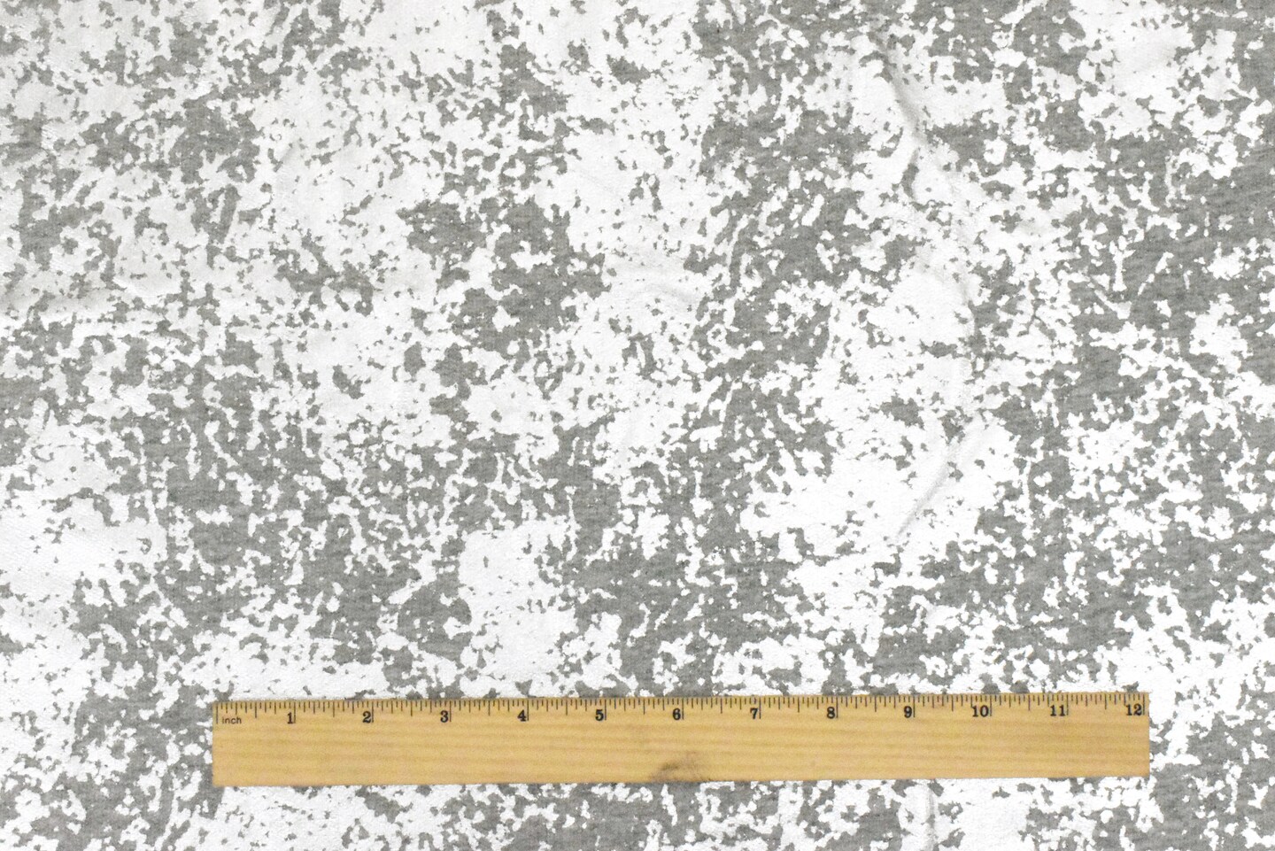 Silver-Gray Famous Maker Abstract Metallic Printed Sweatshirt Fleece Fabric By the Yard