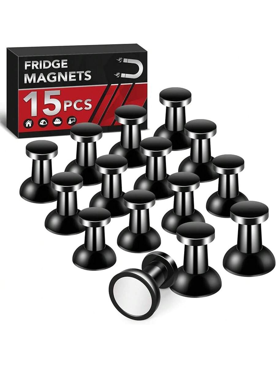 Fridge Magnets Whiteboard 15 Pcs, Refrigerator Magnets Strong Magnets Office Small Neodymium Magnets