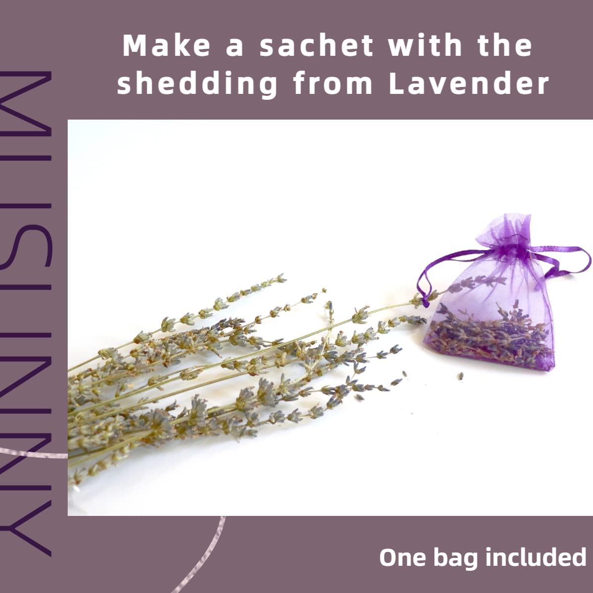 Musunny Dried Flowers Bouquet, 17" Dried Pampas Grass Decor Inc Lavender Eucalyptus DIY Floral Arrangements for Home Office Decoration,Wedding centerpieces