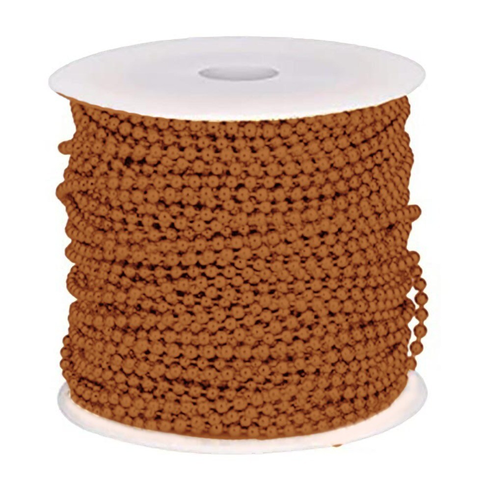 1/8" 3.2mm Ball Chain Solid Copper 50' Spool with 50pk. of Connectors