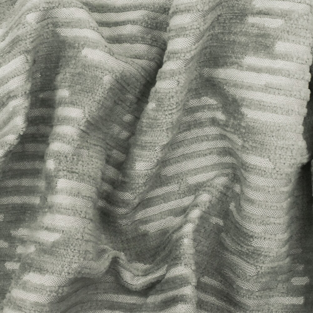 Gray Abstract Pattern Poly Acrylic Chenille Jacquard Decorating Fabric By the Yard