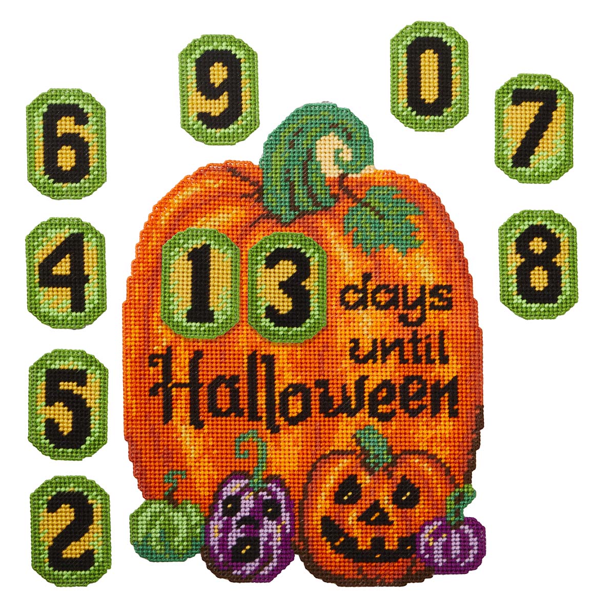 Herrschners  Countdown to Halloween Wall Hanging Plastic Canvas Kit
