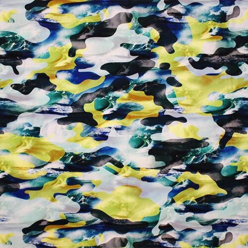 1 Yard Multi Color Camo Printed 4 Way Stretch Nylon Spandex Fabric 58 60 inch Width