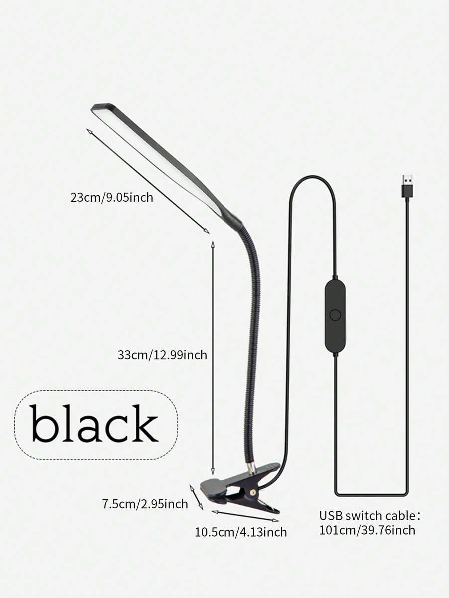 LED Swing Arm Table Lamp with Clamp, Flexible Gooseneck Task Lamp