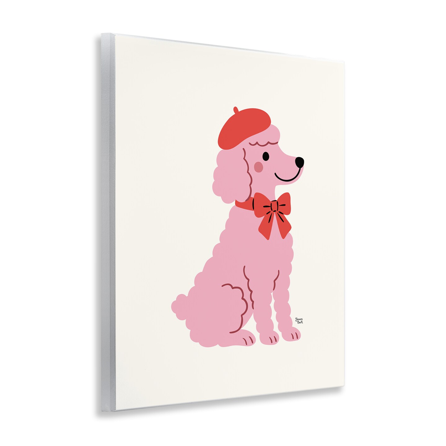 Stupell Industries French Poodle in Beret Wall Plaque, design by Jessica Beck