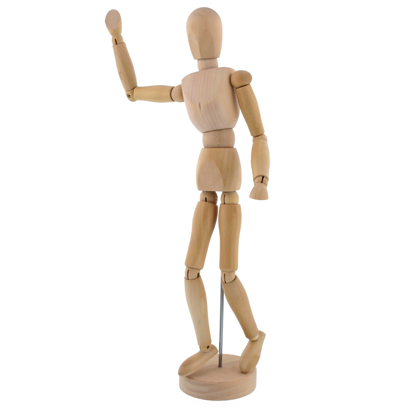 U.S. Art Supply 12" Wooden Male Manikin Posable Figure for Drawing - Articulated Mannequin with Base and Flexible Body for Drawing The Human Figure