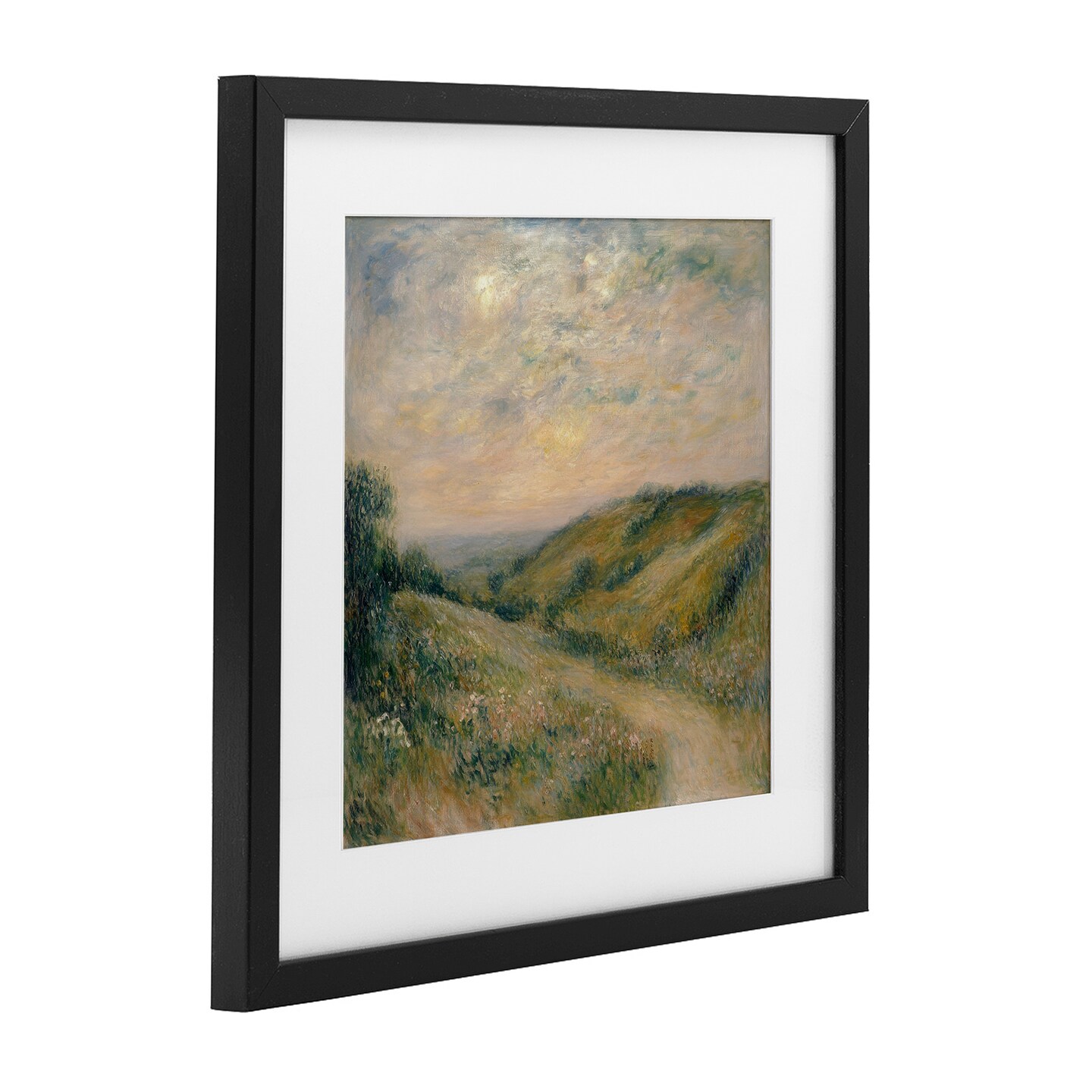 Stupell Industries Mountain Path Landscape Painting Framed Print Under Glass, design by Petal Prints Design