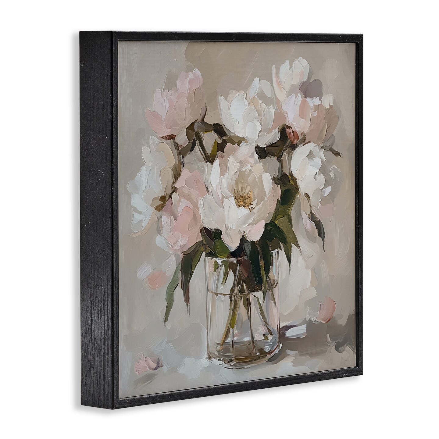 Stupell Industries Pink Peonies in Clear Vase Framed Giclee, design by Gina Kelly