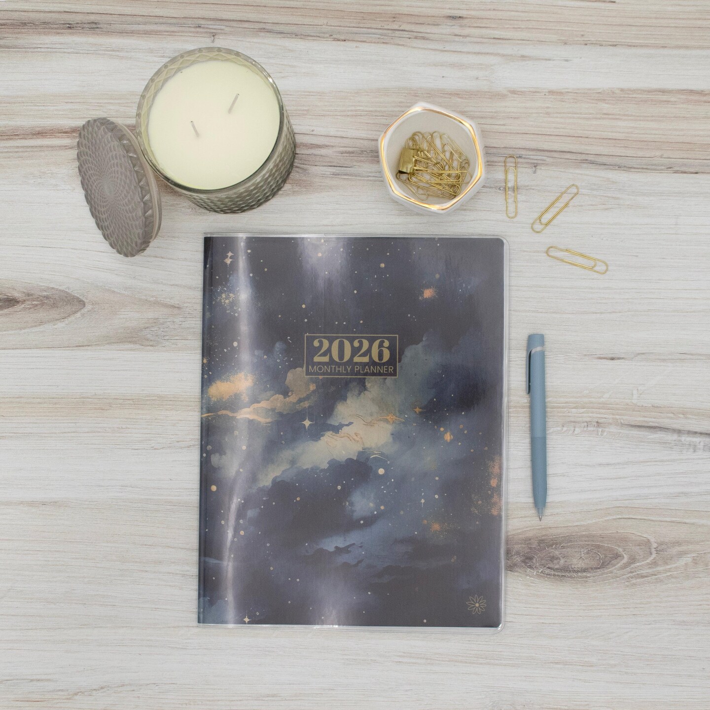 bloom daily planners 2026 Monthly Planner, 9" x 12", Midnight Sky