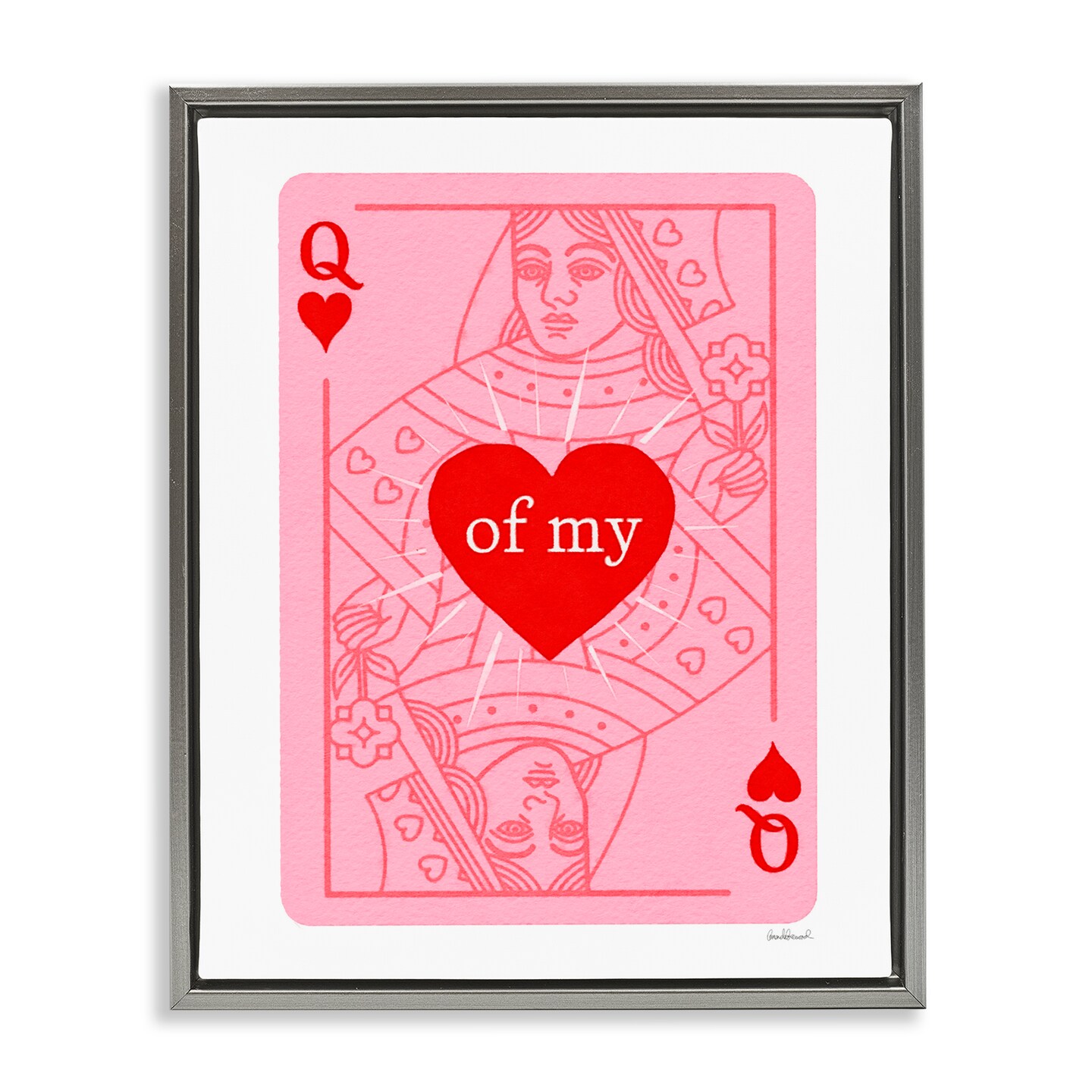 Stupell Industries Queen Of My Heart Floating Frame, design by Amanda Greenwood