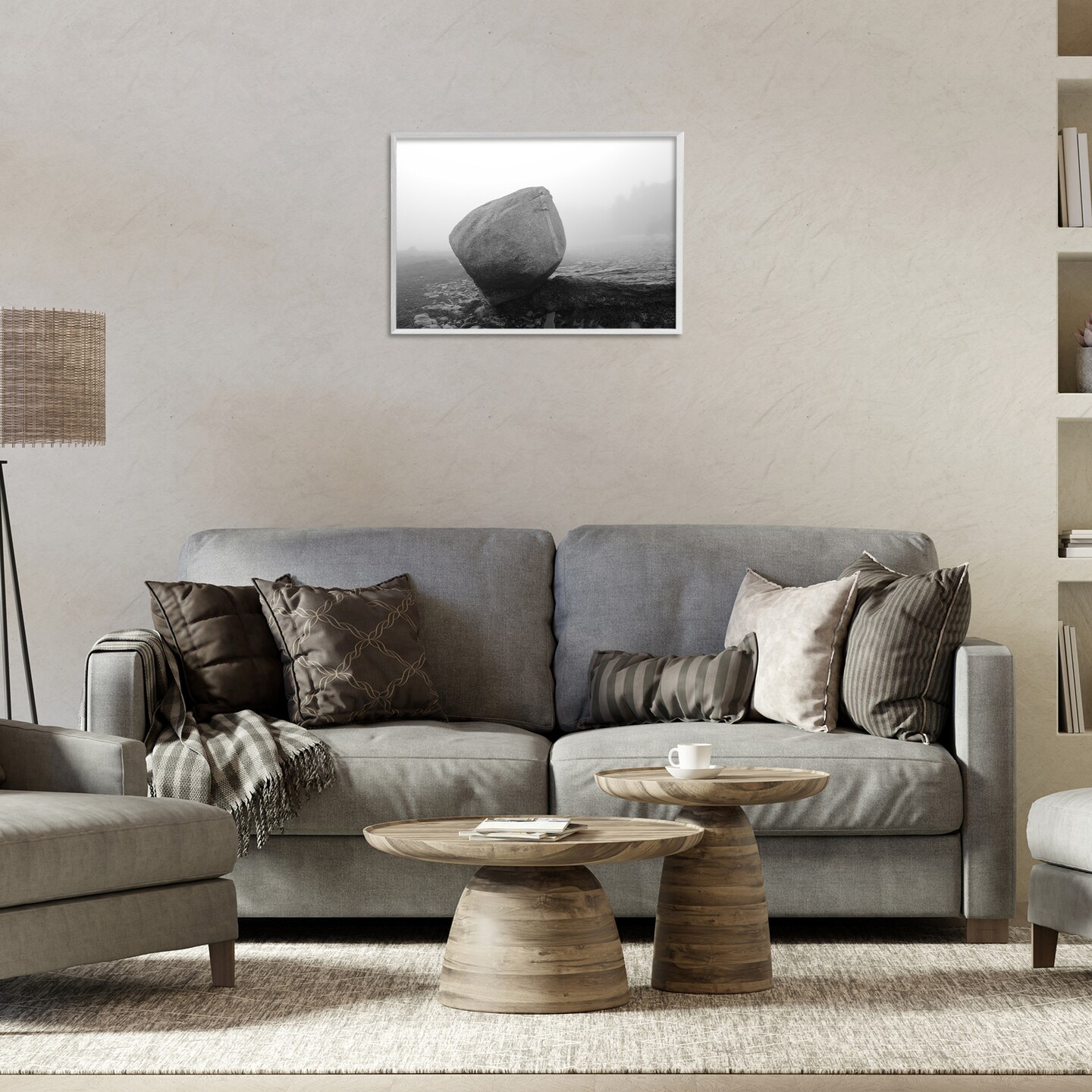 Stupell Industries Lone Isolated Rock Framed Giclee, design by James Rodewald
