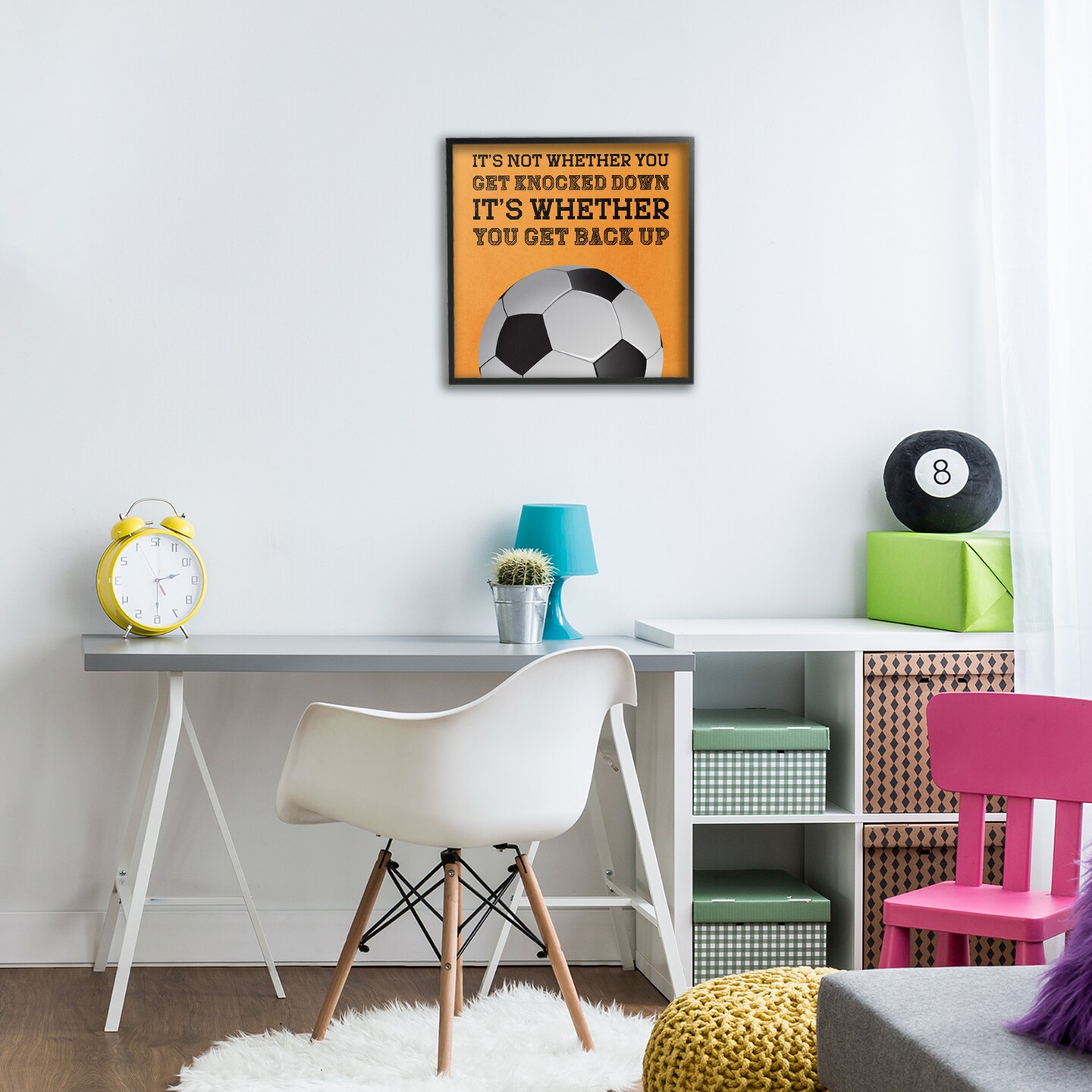 Stupell Industries Whether You Get Back Up Framed Giclee, design by Marcus Prime