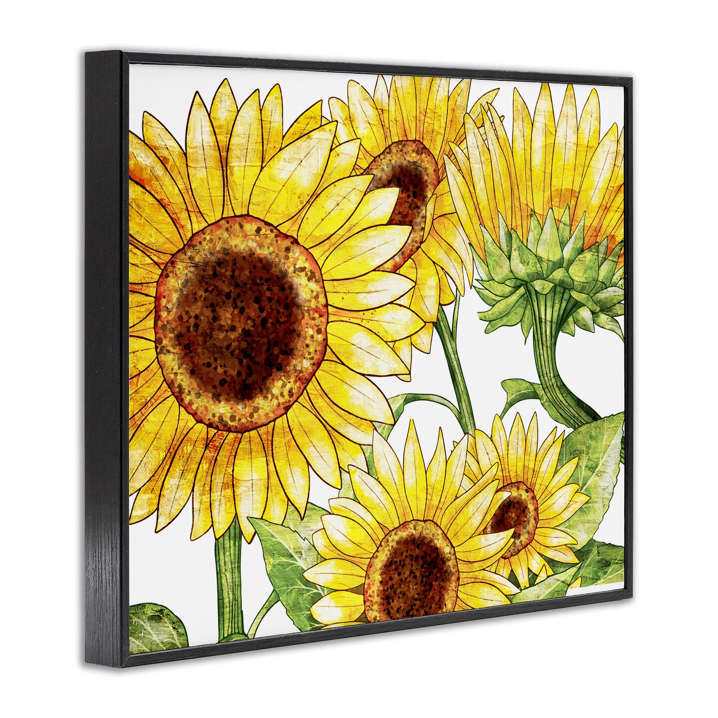 Stupell Industries Peeking Sunflower Blooms Framed Giclee, design by Kim Allen