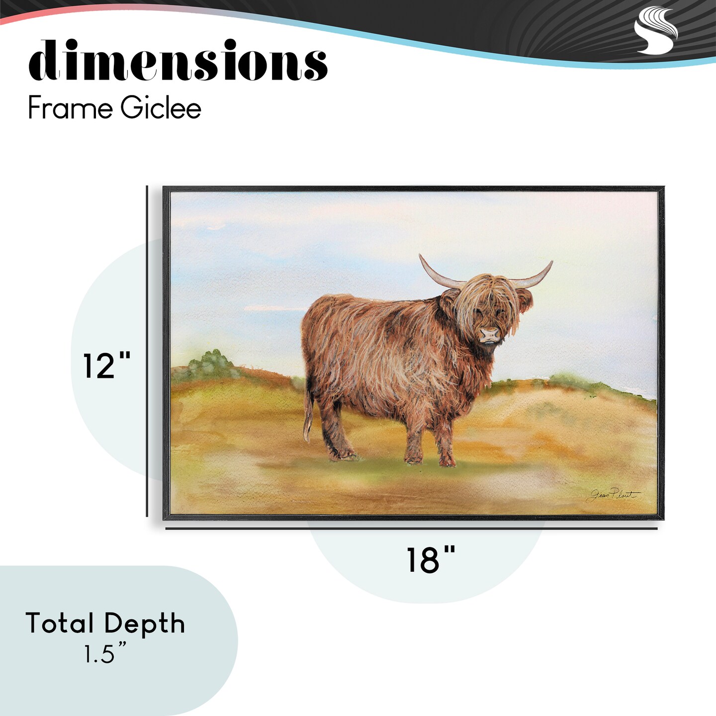 Stupell Industries Farm Animal In Pasture Framed Giclee, design by Jean Plout