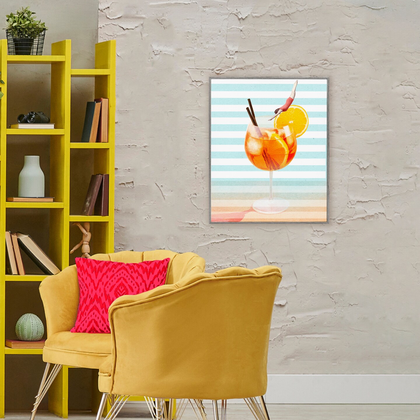 Stupell Industries Spritz Cocktail Dive Framed Giclee, design by Lil' Rue