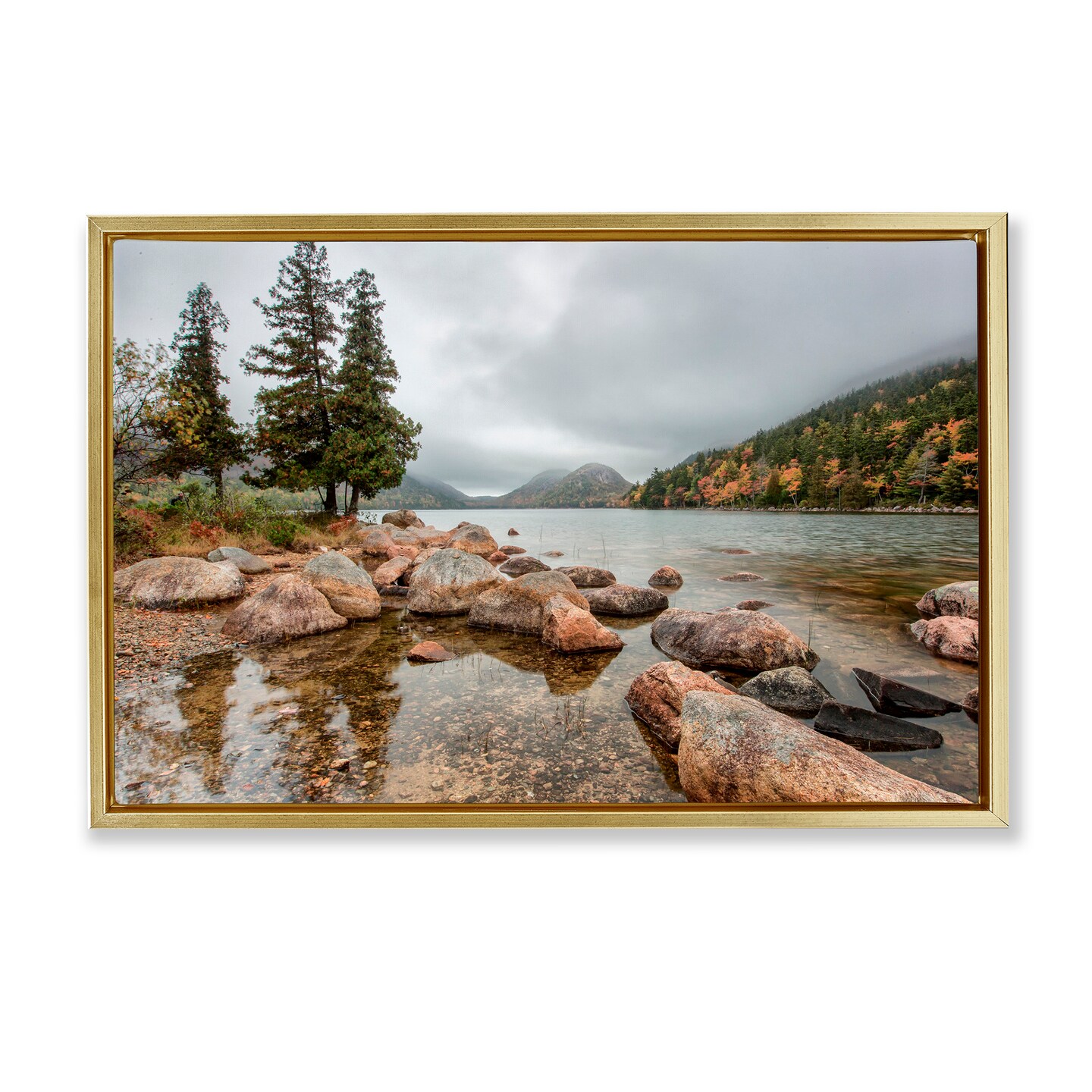 Stupell Industries Pond In The Mountains Floating Frame, design by Jon Evan