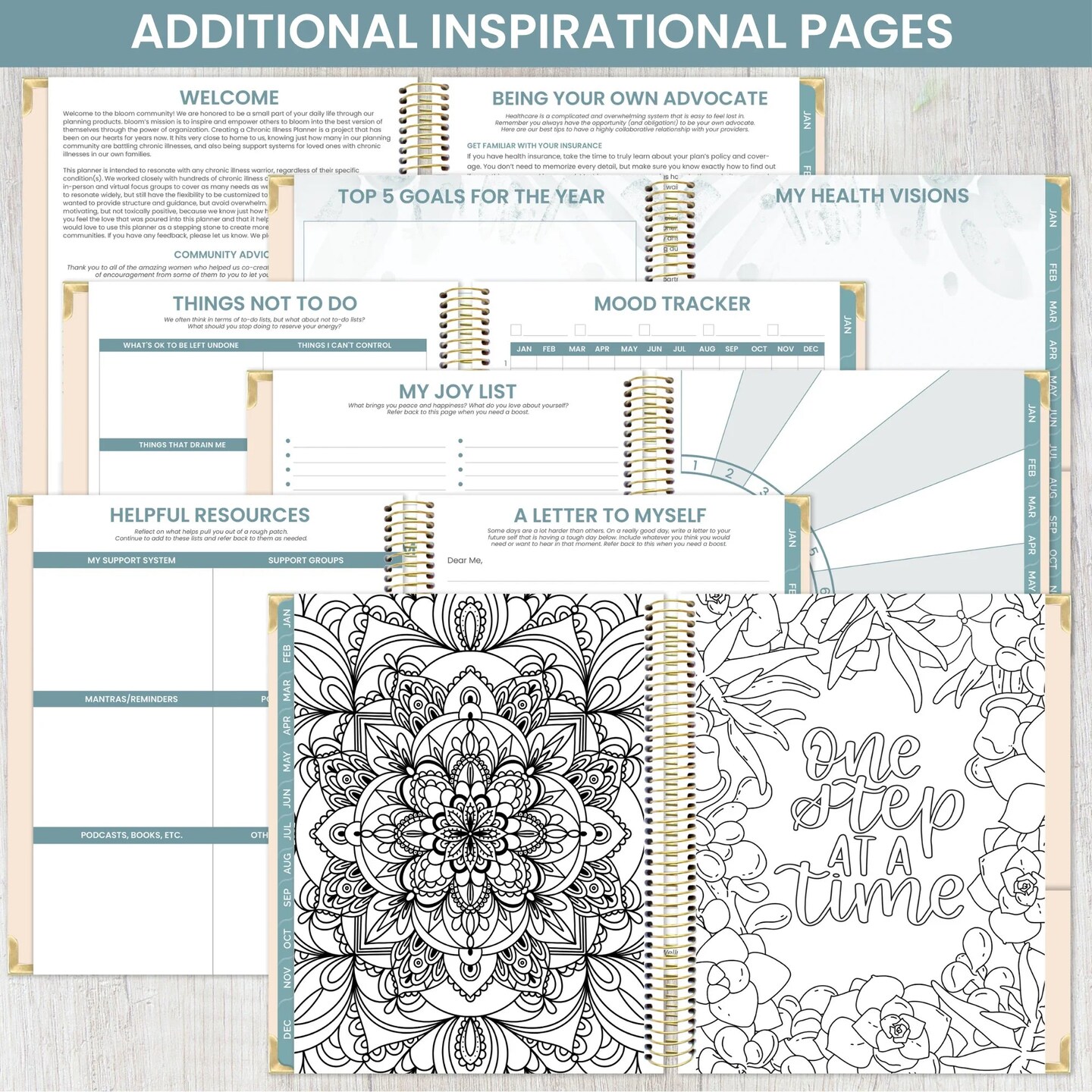 bloom daily planners Chronic Illness Planner, 7" x 9", You Are Stronger Than You Think