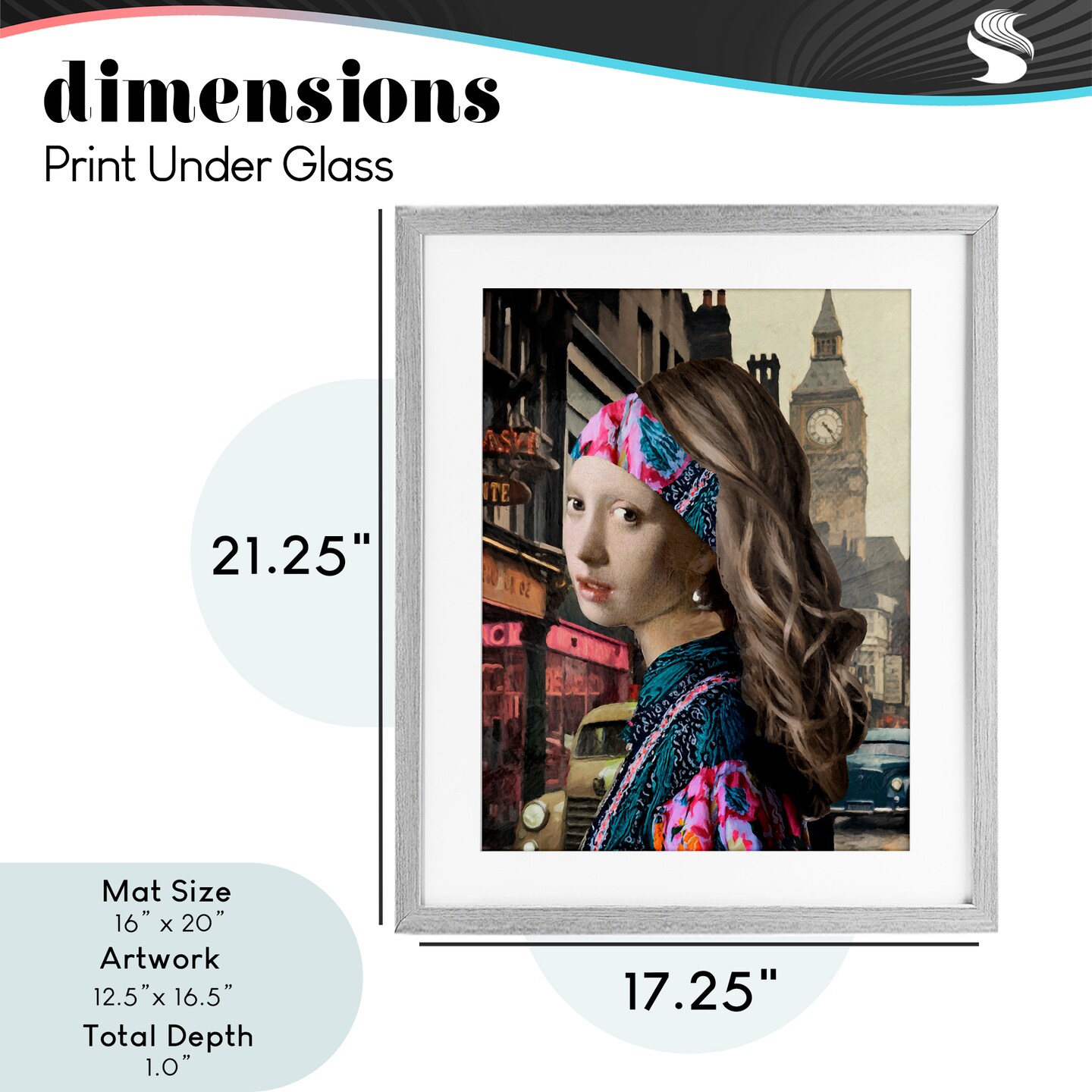 Stupell Industries Carnaby Street Remix Painting Framed Print Under Glass, design by Sasha