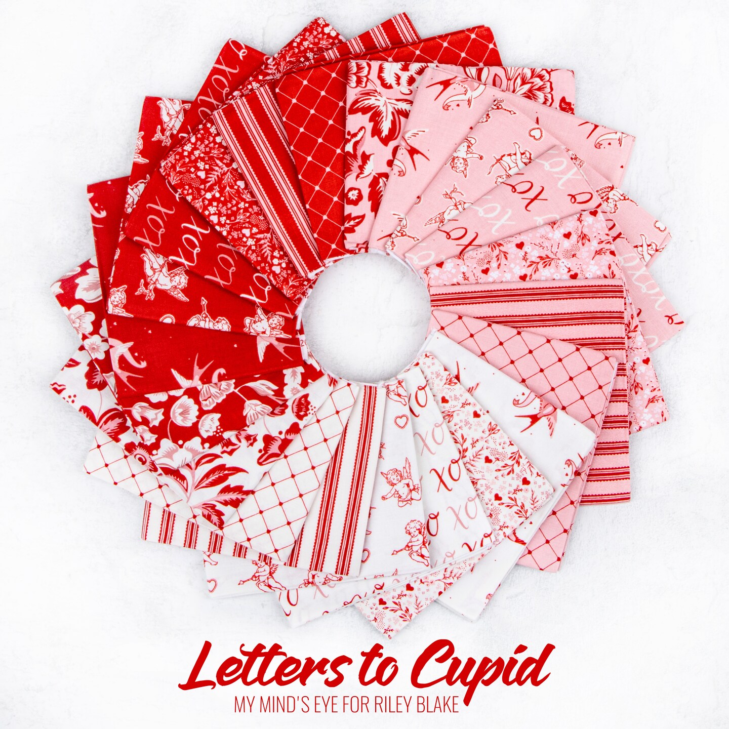 Cupids in Red (c16982-red) | Letters to Cupid | My Mind's Eye | Riley Blake