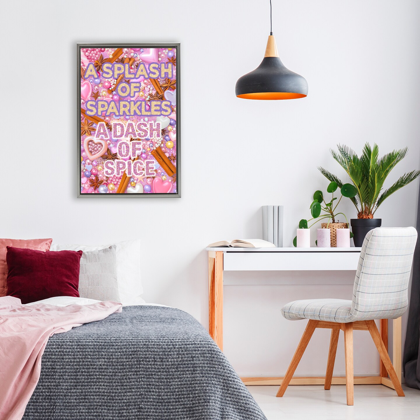 Stupell Industries Splash of Sparkle Dash Of Spice Floating Frame, design by Jess Stempel