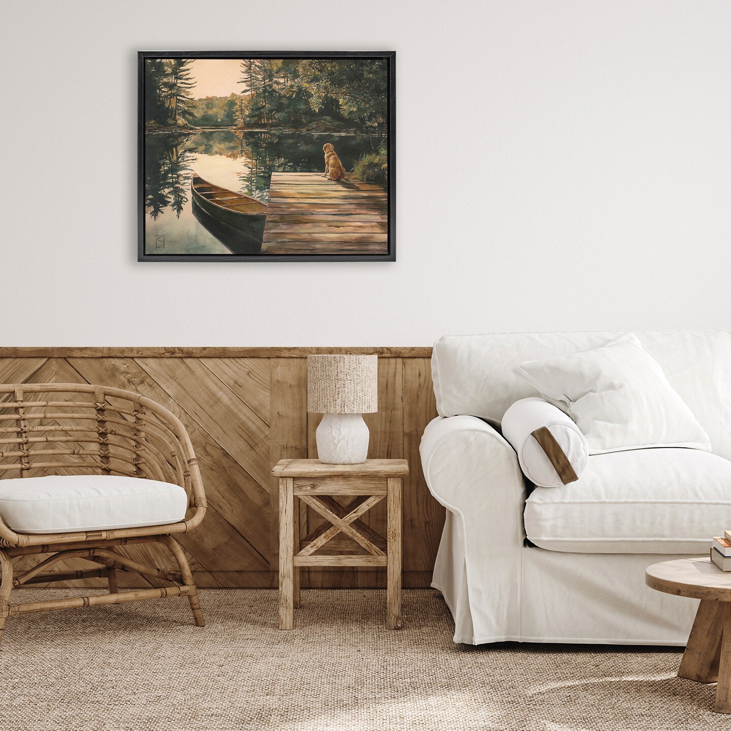 Stupell Industries Lake Life at Sunset Floating Frame, design by Sara Culpepper