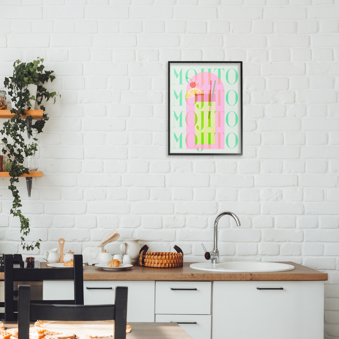 Stupell Industries Retro Pastel Mojito Framed Giclee, design by Lil' Rue