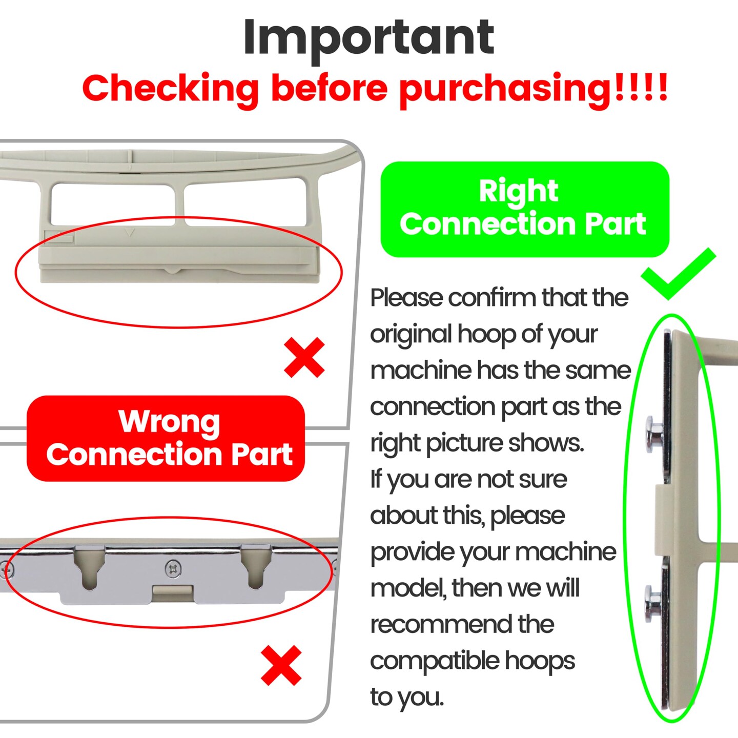 New brothread Embroidery Machine Hoop 3 in 1 Set(SA431+SA432+SA434) Compatible with Brother BabyLock Sofia2 Verve