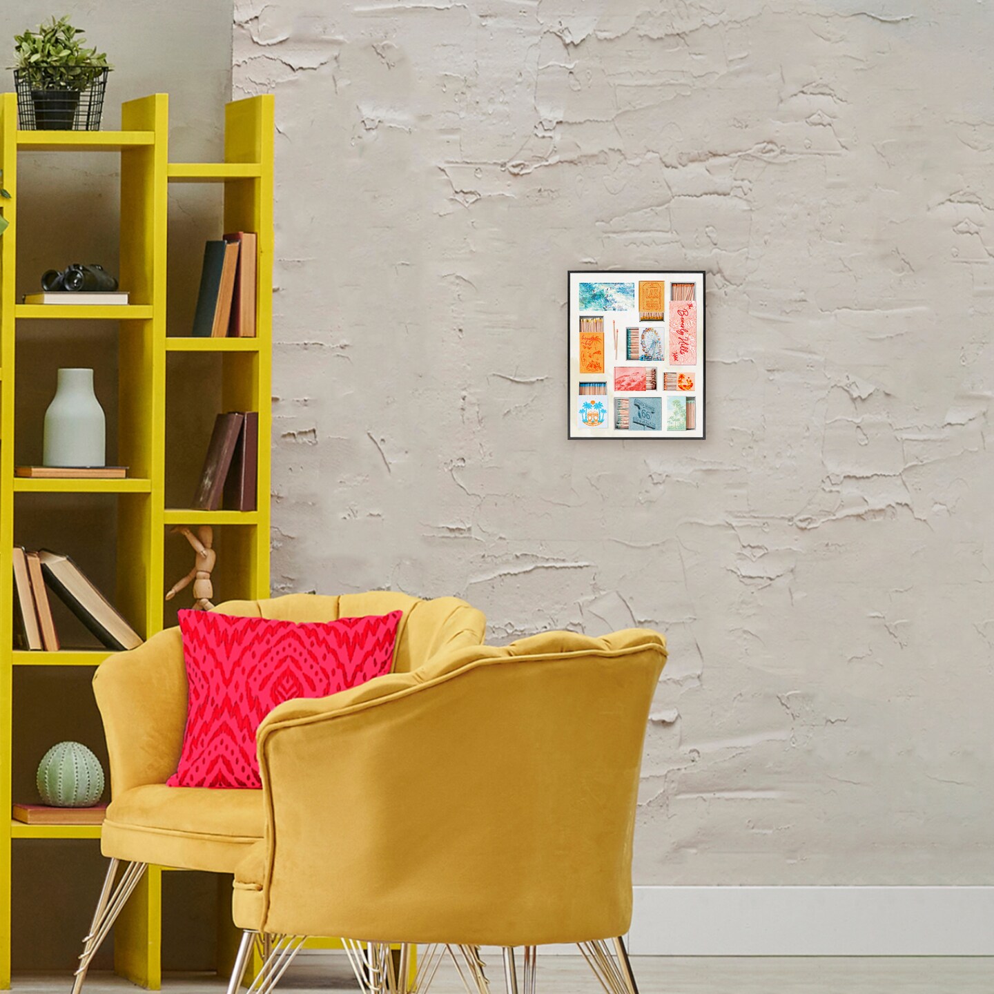 Stupell Industries California Beach Matchboxes Framed Giclee, design by Ziwei Li