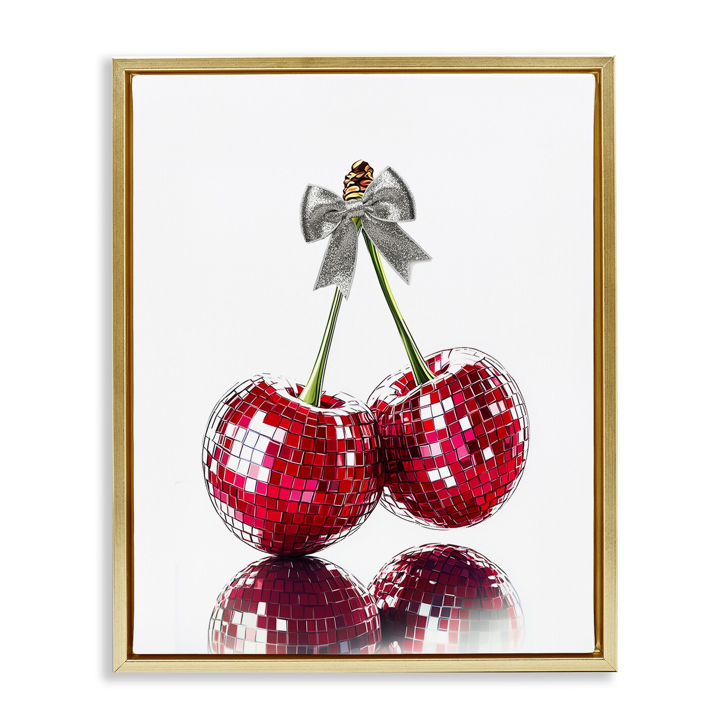 Stupell Industries Cherry Disco Balls Floating Frame, design by