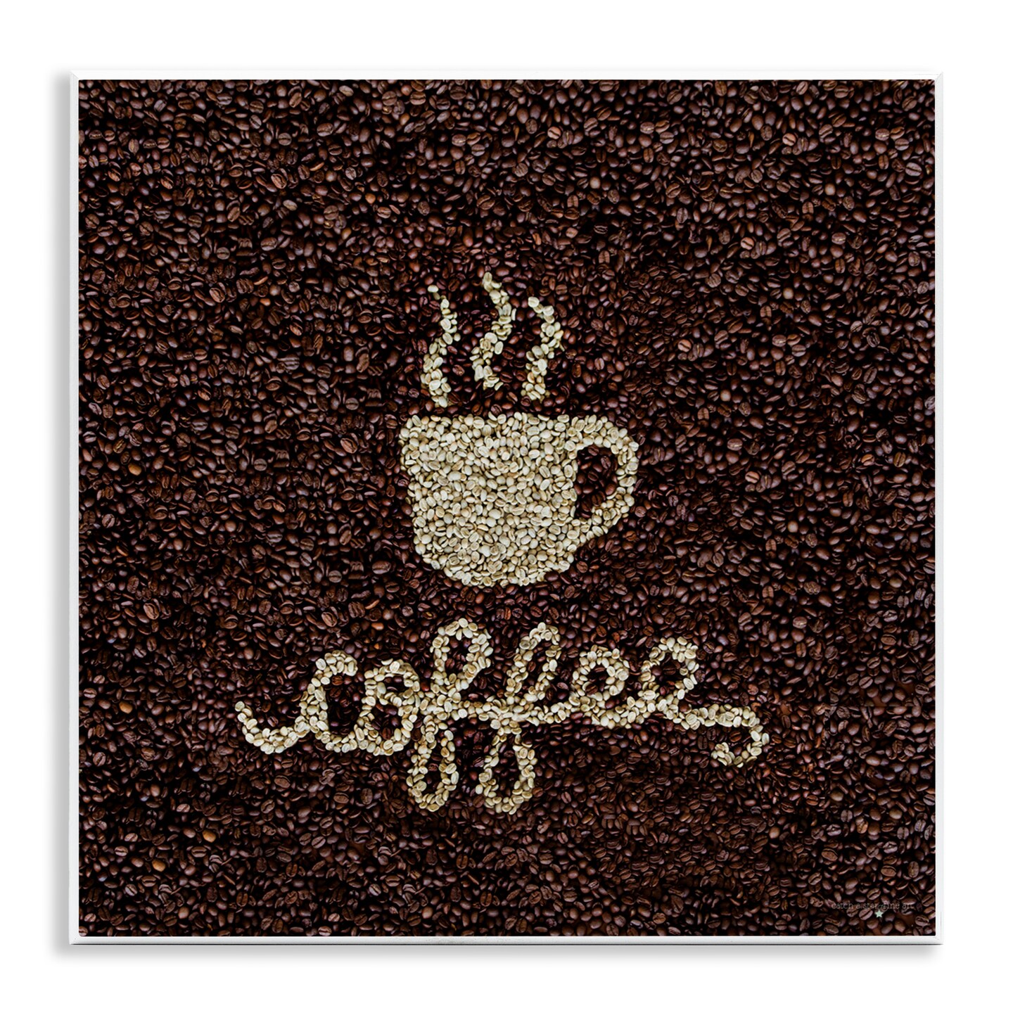 Stupell Industries Coffee Bean Pattern Wall Plaque, design by Seven Trees Design