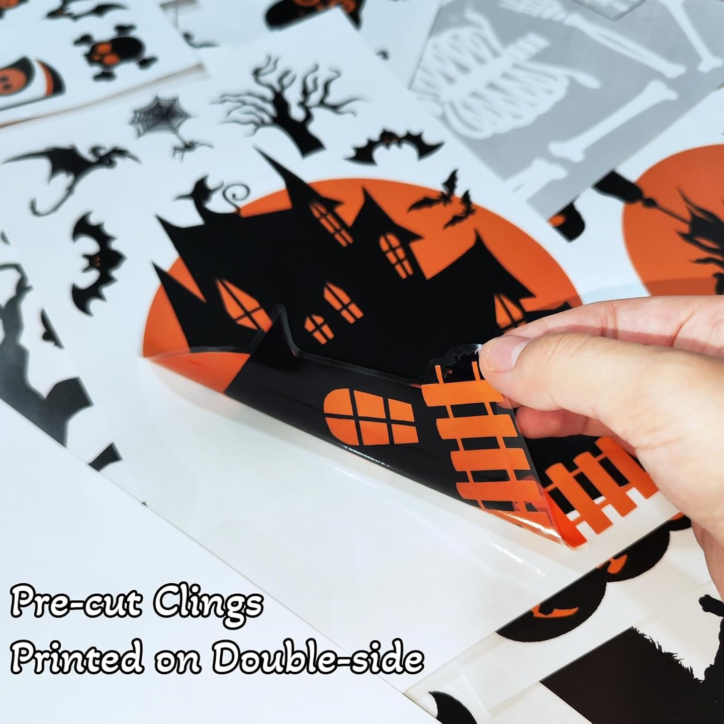 9 Sheets Window Clings Decals - Halloween Monster