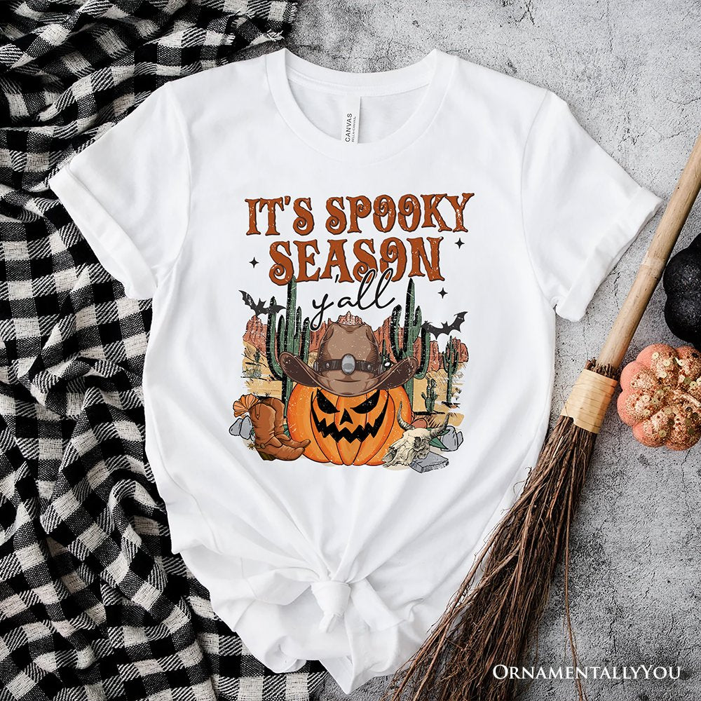 It's Spooky Season Y'all T-Shirt, Funny Western Halloween Tee for Pumpkin Cowboys