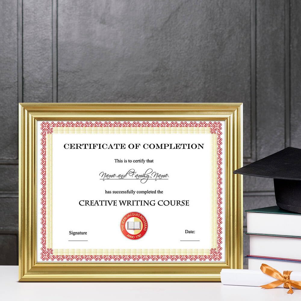 8.5x11 Diploma Document frames,Real Glass Fronts, 4 Pack Gold Certificate Frames for Wall Or Tabletop Display,Diploma Frames For Degree Award