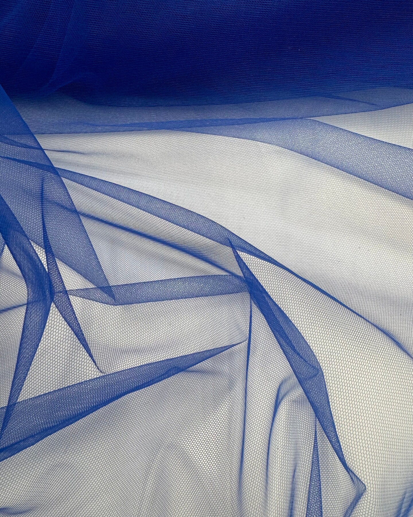 Royal Blue Nylon Tulle Fabric by the Yard, 63" Wide Soft Stretch Mesh Fabric for Veils, Wedding Dresses, Decor & Sewing
