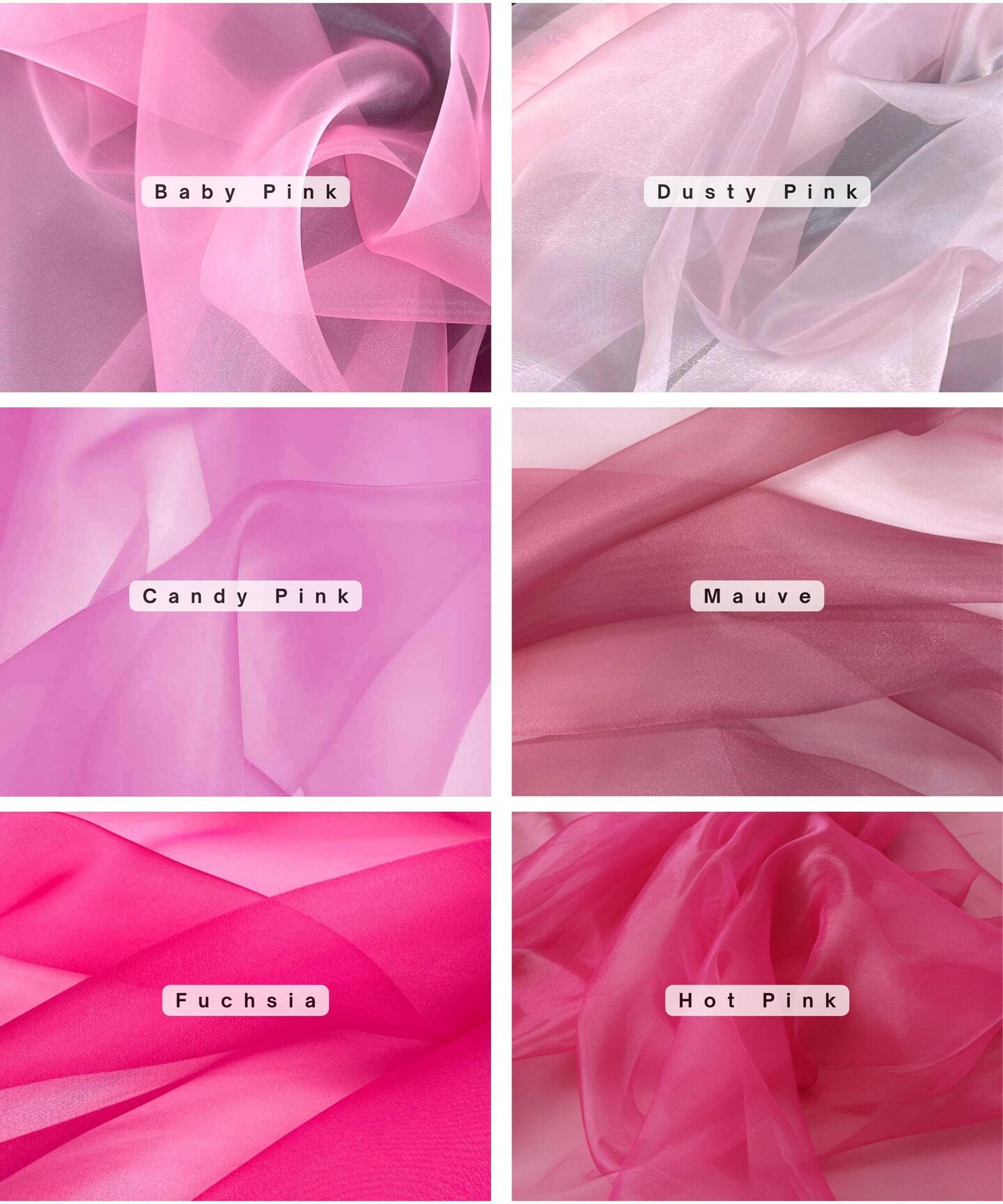 Crystal Organza Fabric by the Yard, 60" Wide Sheer Lightweight Organza for Wedding Dresses, Event Decor, Curtains & Sewing