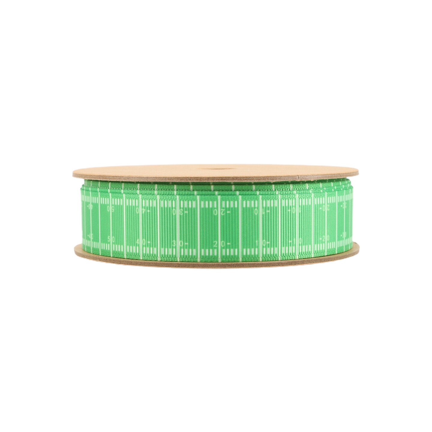 LaRibbons 7/8" Printed Grosgrain Ribbon | Football Field on Green | 25 Yard Roll