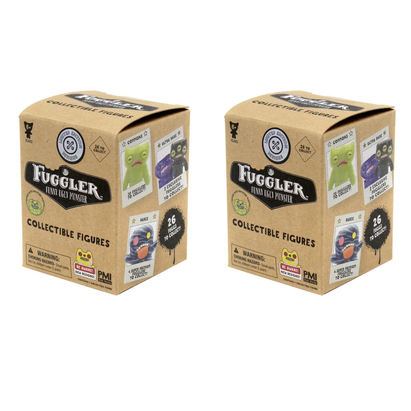 Set of 2 Zuru Fuggler Mystery Collectible Mini Figures Limited Edition Designs