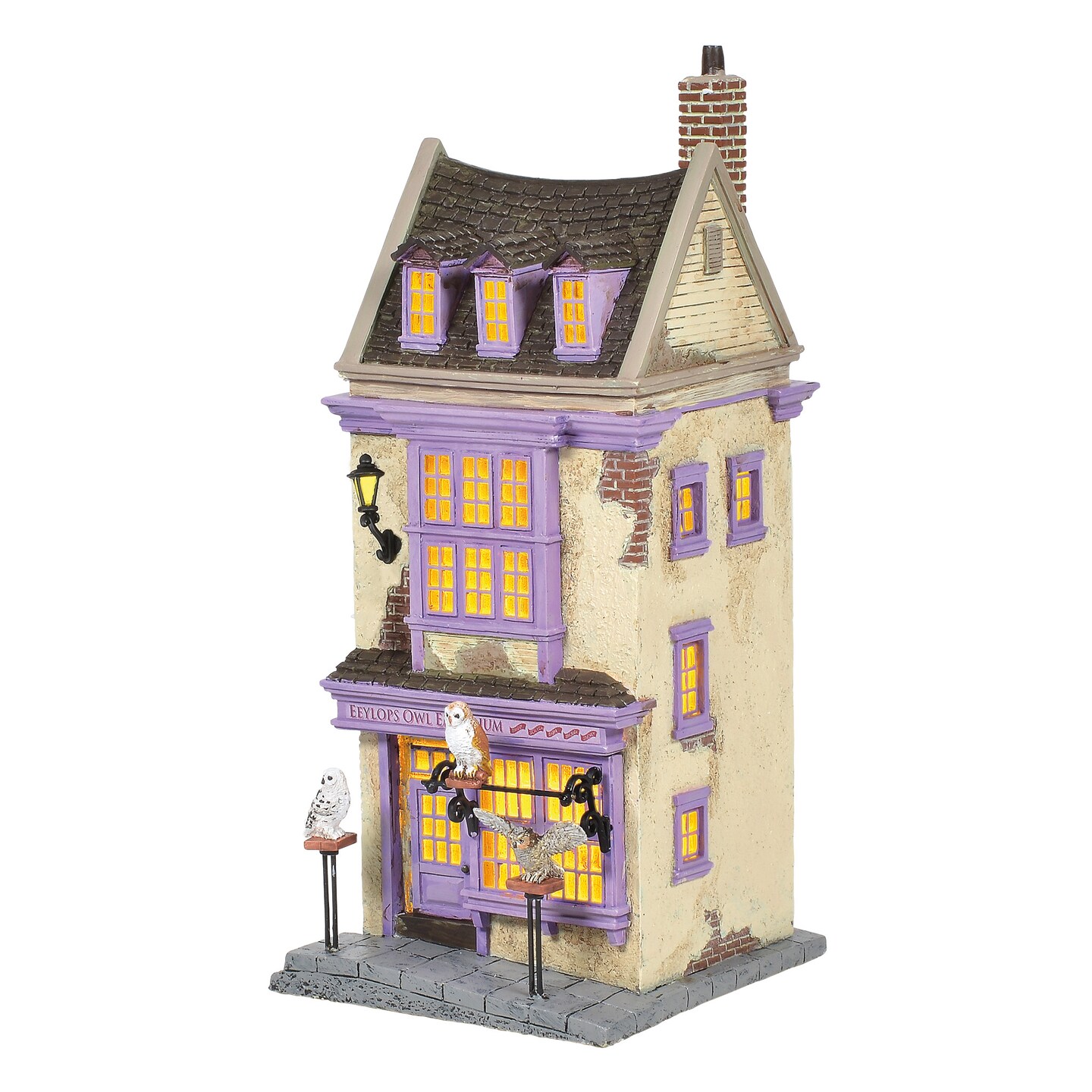 Department 56 Harry Potter Village Eeylops Owl Emporium Lit Building Figurine 8.7in H