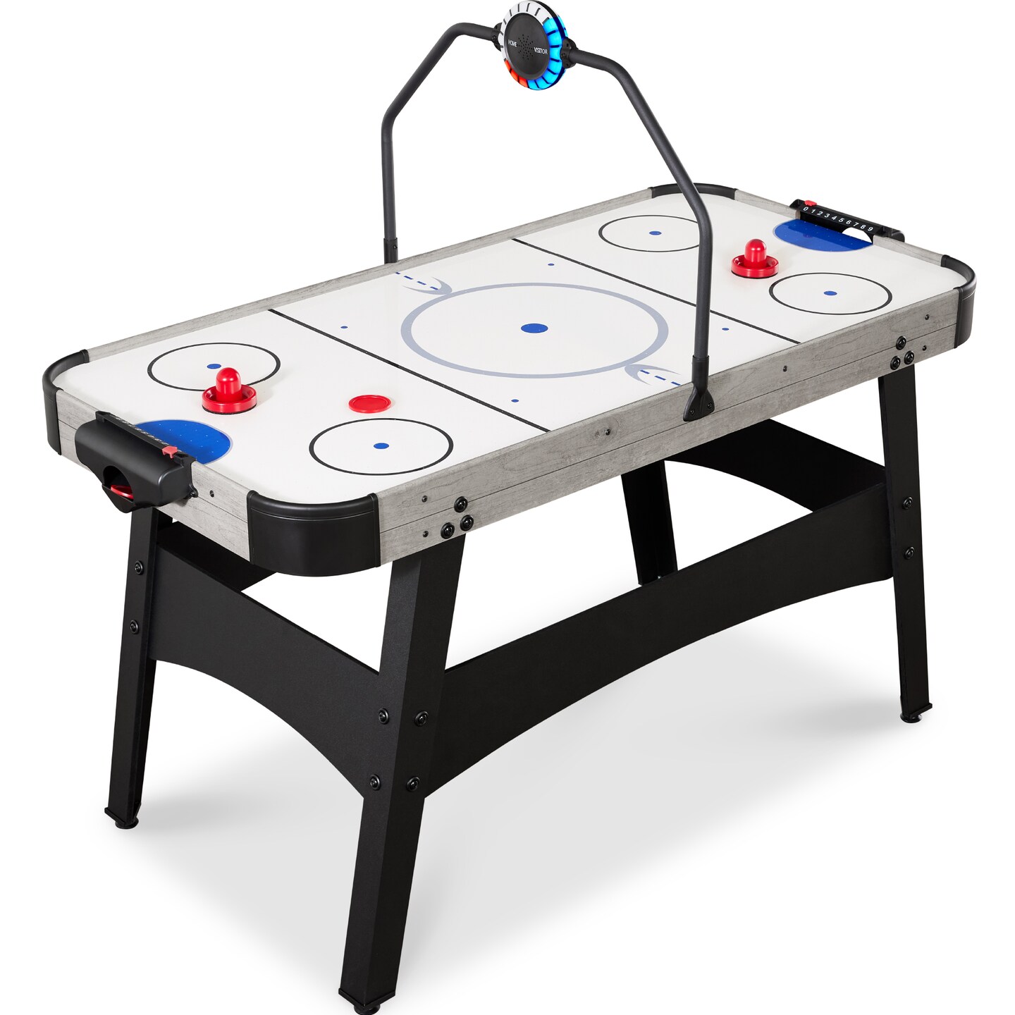 Best Choice Products 54in Air Hockey Game Table w/ LED Lights, Scoreboard, Powerful Motor