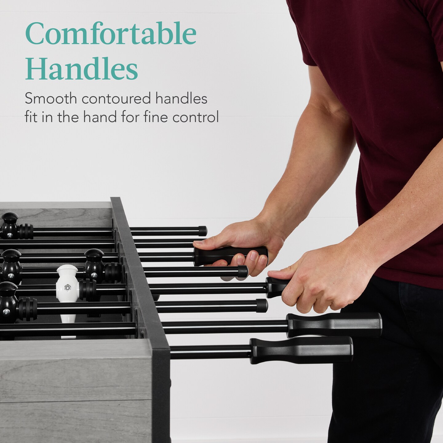 Best Choice Products Full Size 54in Regulation Foosball Table for Home, Game Room w/ 2 Balls, 2 Cup Holders