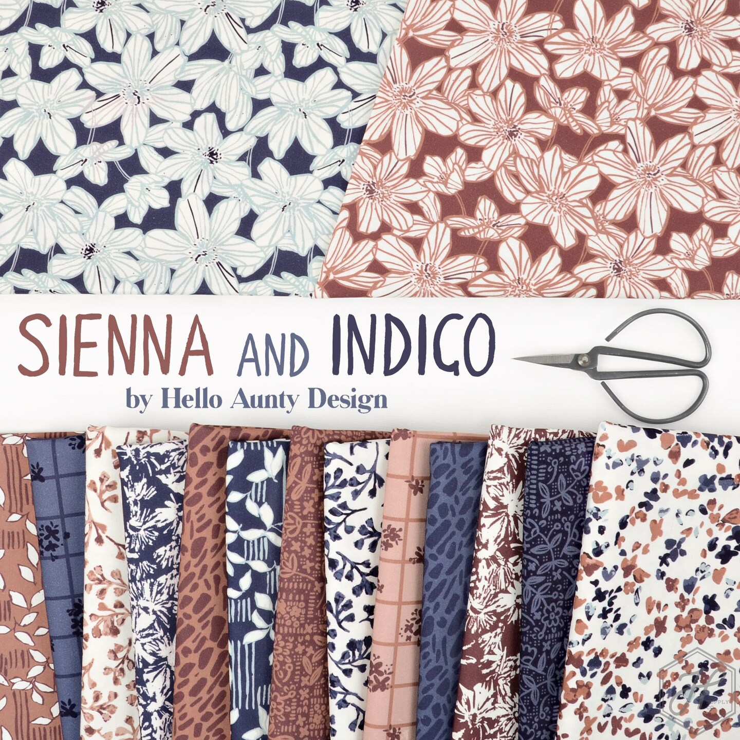 Ditsy Check in Soft Brown (228486) | Sienna and Indigo | Hello Aunty Design | Cloud9