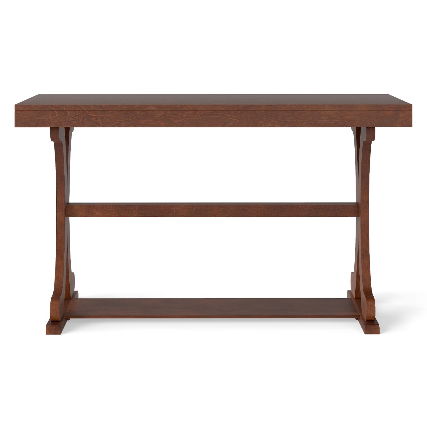 Narrow Vintage Console Table Open Shelf for Living Room and Entryway