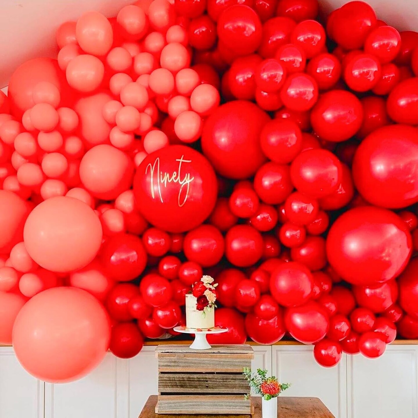 Red Balloons 50 pcs 5 Inch Small Mini Matte Red Latex Balloons