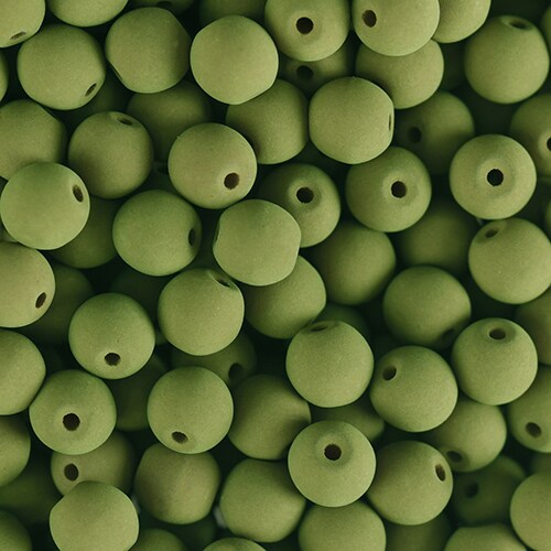 John Bead Czech Glass White Alabaster Velvet Round Bead 3 Strands