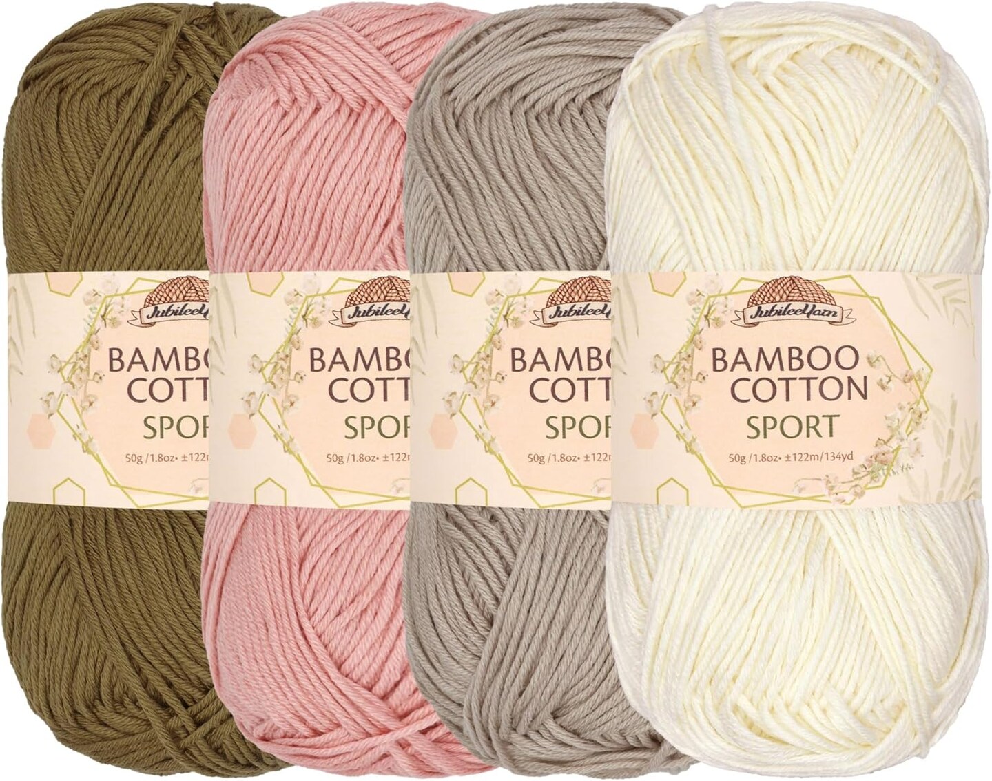 Bamboo Cotton Sport Yarn(Shades of Neutral Tones)