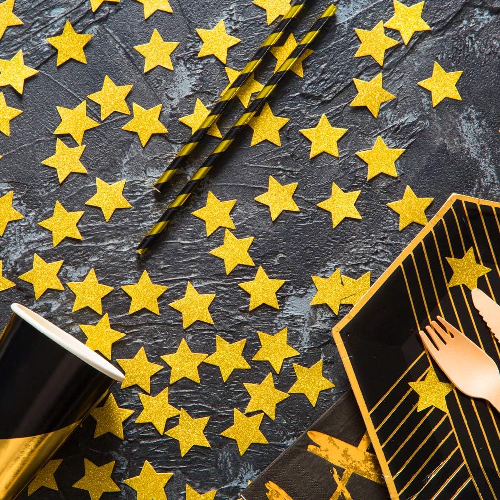 Glitter Five Stars Confetti Wedding Party Decor and Table Decor (Gold Glitter)