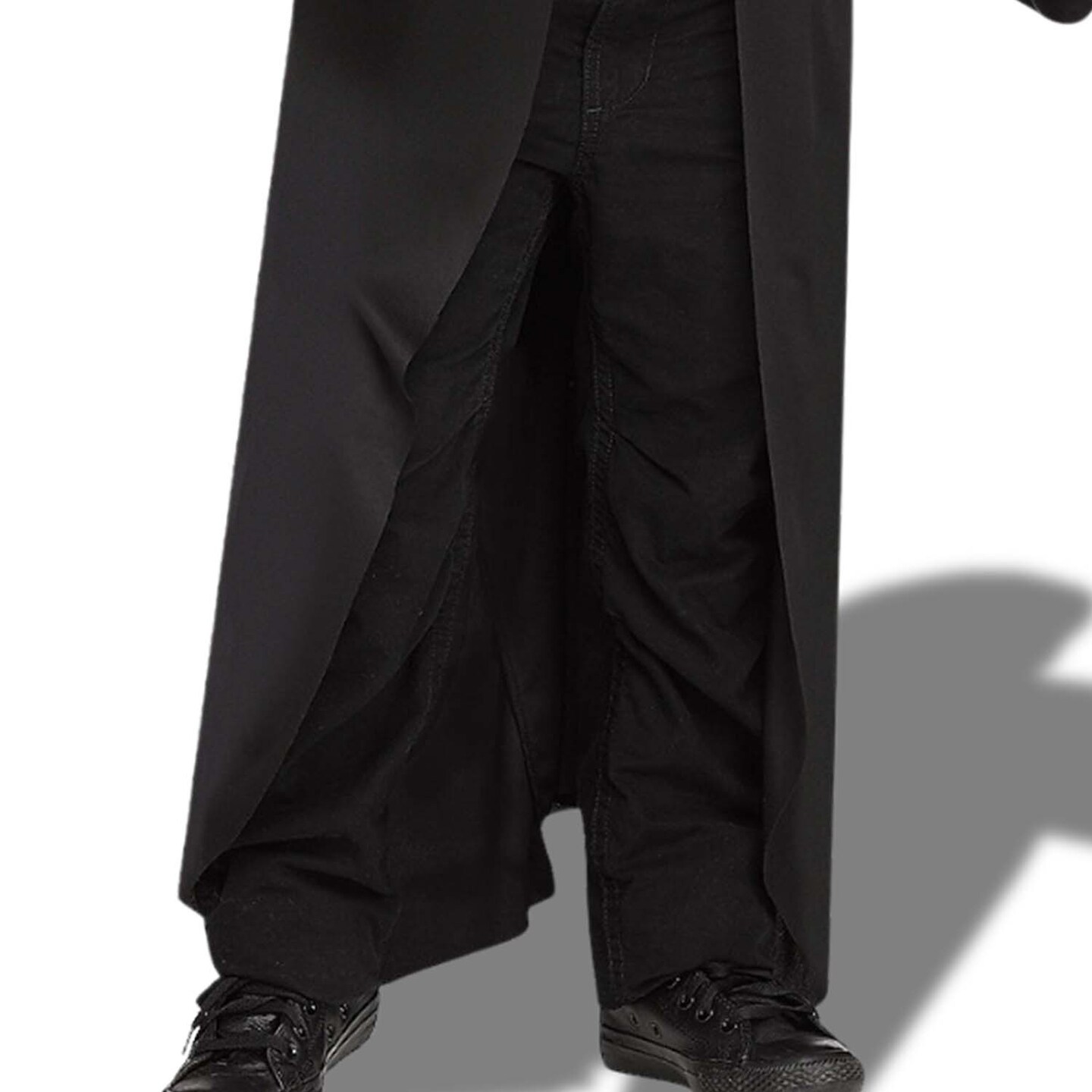 Hooded Robe Black Child Costume Halloween Outfit with Tie Closure
