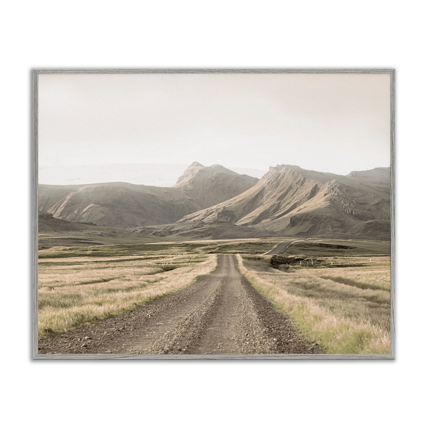 Stupell Industries Misty Mountain Road View Black Framed Giclee Art, design by Leah Straatsma